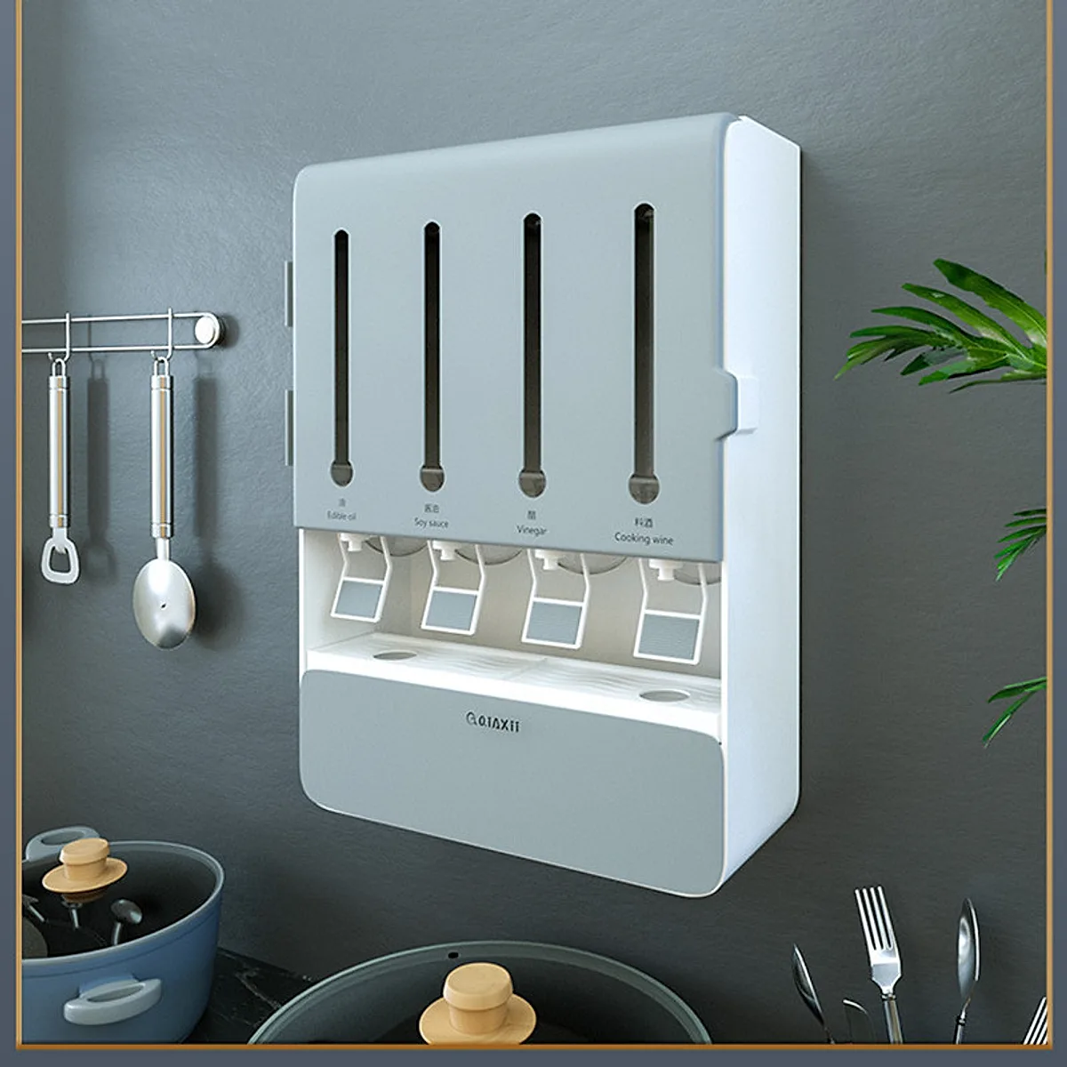 Wall Storage Multifunctional Seasoning Box Without Punching - Image 4