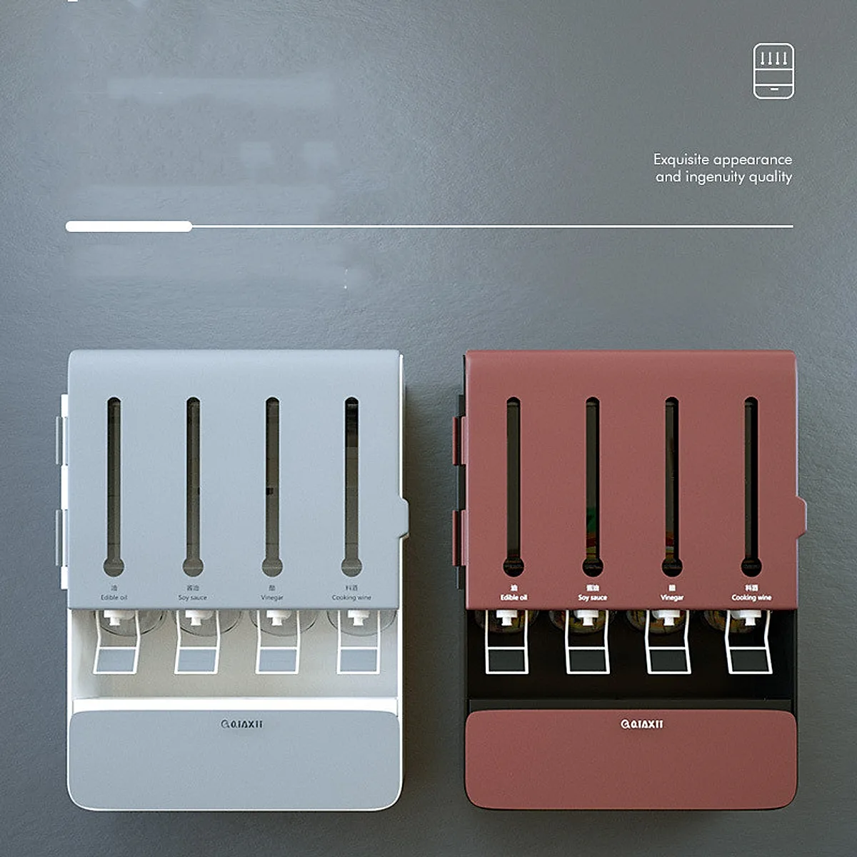 Wall Storage Multifunctional Seasoning Box Without Punching - Image 7