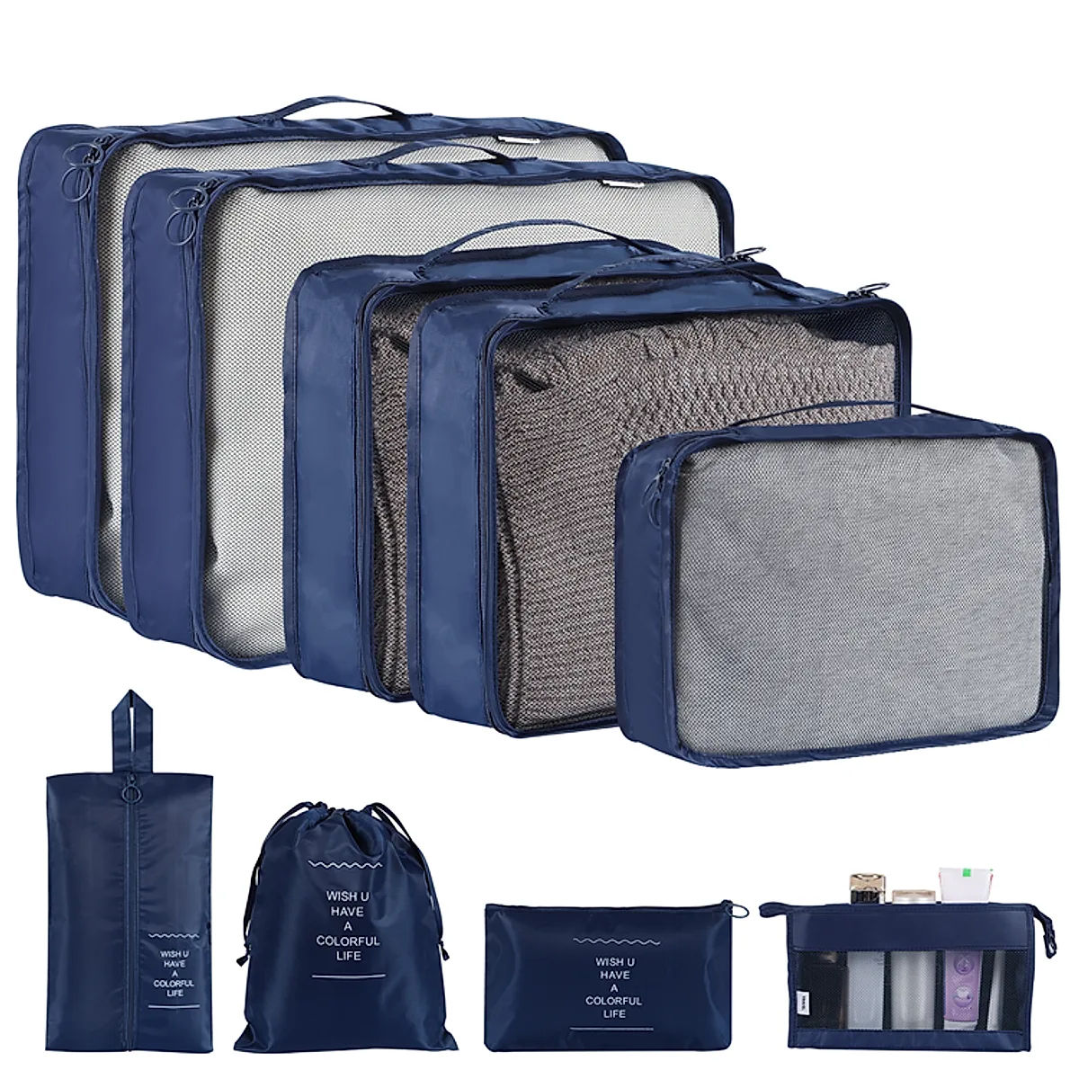 Home Fashion Simple Solid Color Storage Bag - Image 7