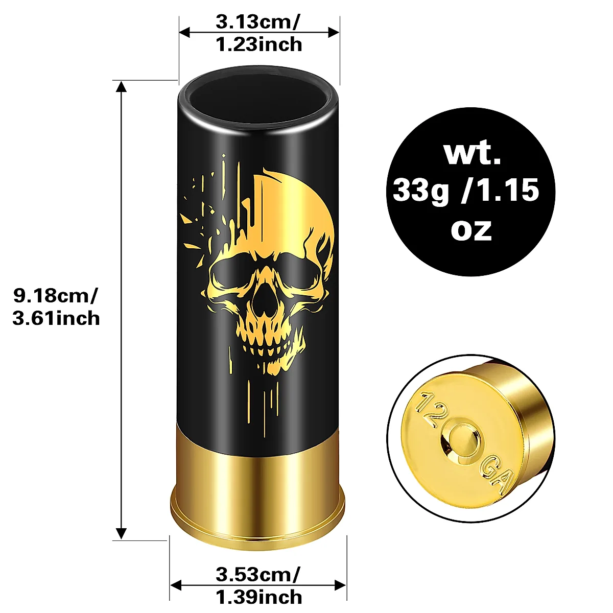 4pcs Skull Shot Glasses, 1.5oz - Reusable, High-Quality Plastic Bullet Cups For Whiskey, Cocktails & Wine, Perfect For Bars, Parties & Gifts - Image 2