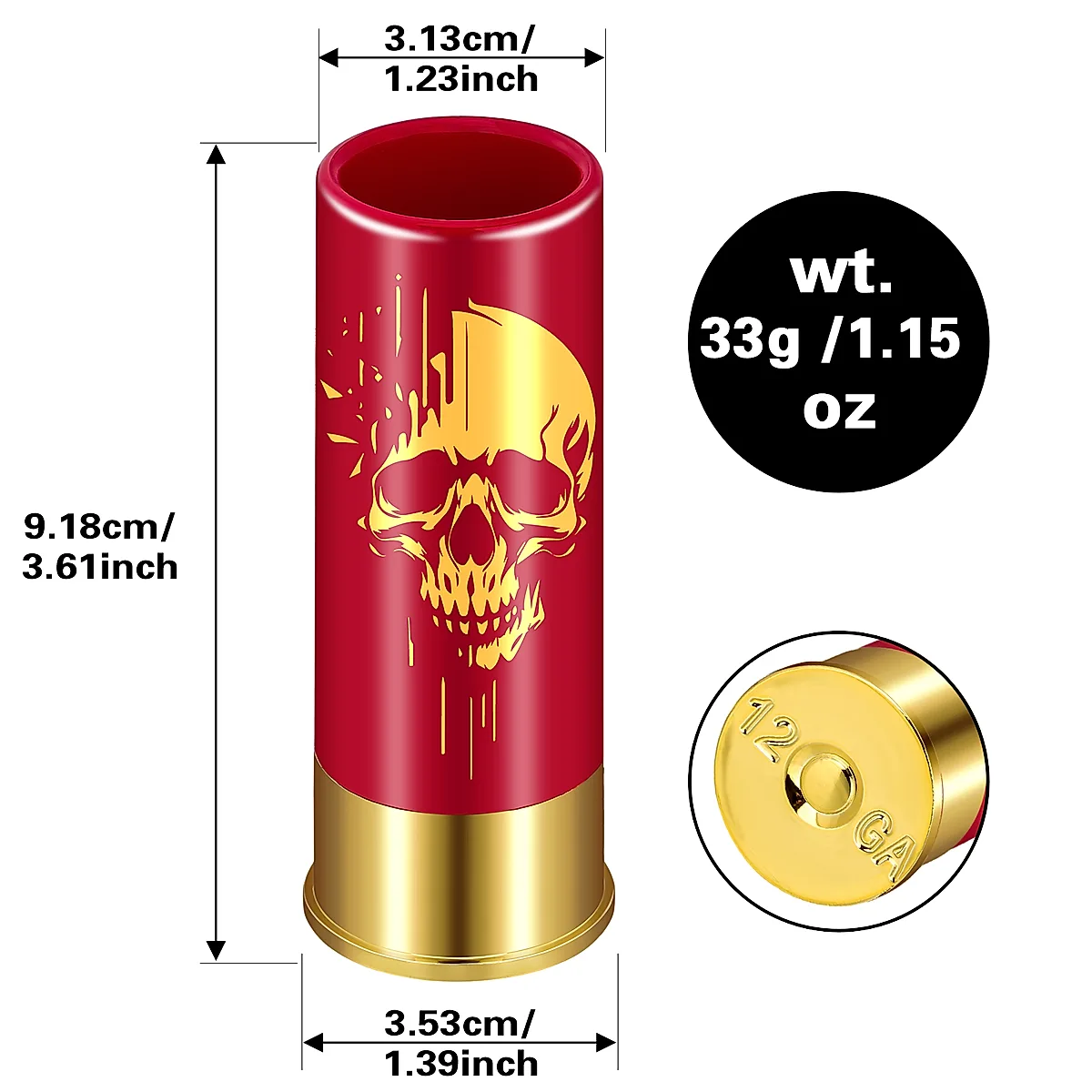 4pcs Skull Shot Glasses, 1.5oz - Reusable, High-Quality Plastic Bullet Cups For Whiskey, Cocktails & Wine, Perfect For Bars, Parties & Gifts - Image 5