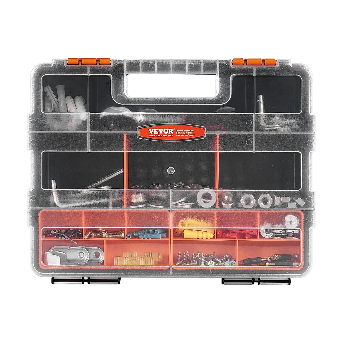 Single Sided 3Pack Small Parts Organizer 21Compartment Organizer Box With Removable Divider