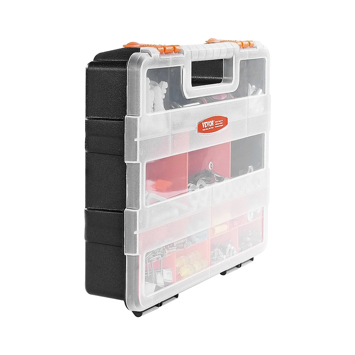 Single Sided 3Pack Small Parts Organizer 21Compartment Organizer Box With Removable Divider - Image 3