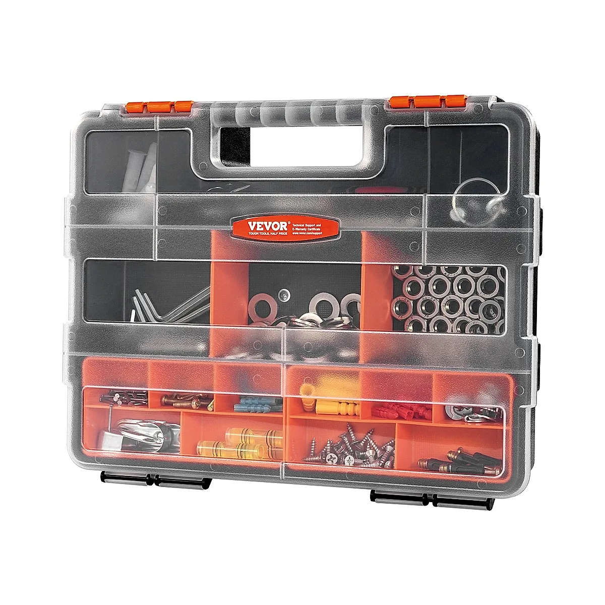 Single Sided 3Pack Small Parts Organizer 21Compartment Organizer Box With Removable Divider - Image 5