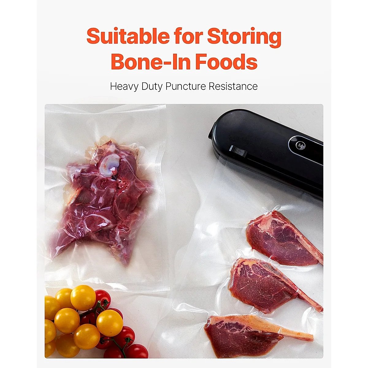 Vacuum Sealer Bags 200 PCS 8 X 12 Inch Non-BPA Food Grade Sealing Storage Bag - Image 7