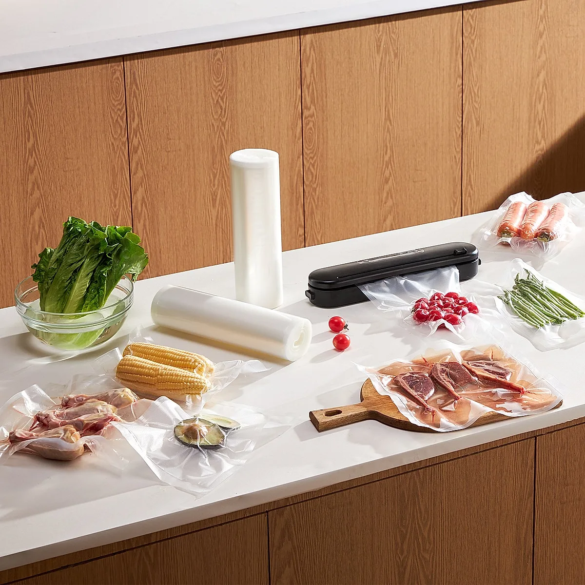 Vacuum Sealer Bags 2 Rolls 11 In X 50 Ft Non-BPA Food Grade Sealing Storage Bag - Image 2
