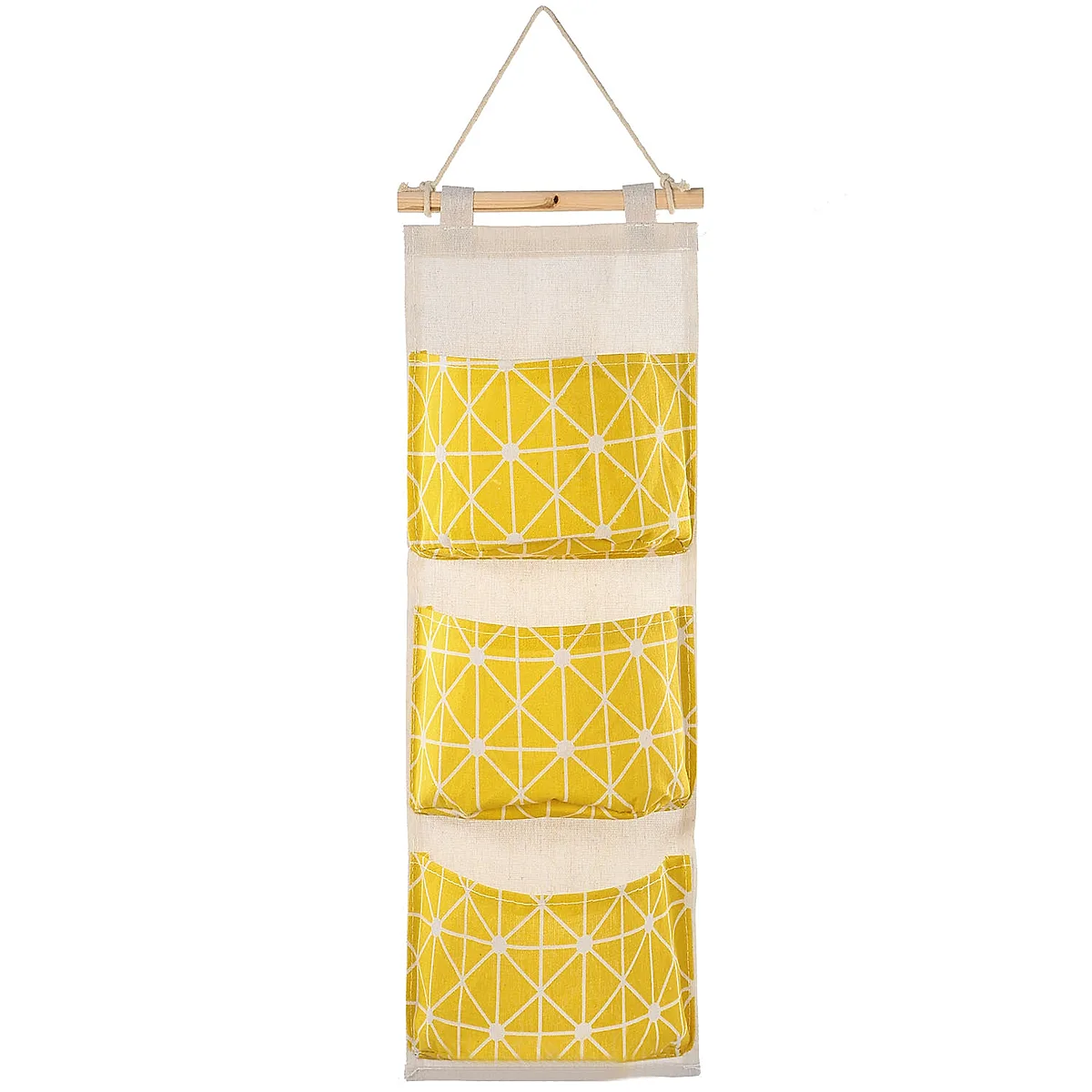 1Pc Wall Mounted Storage Bag Door Closet Hanging Storage Bag Organizer Waterproof 3 Pockets Pouch - Image 4