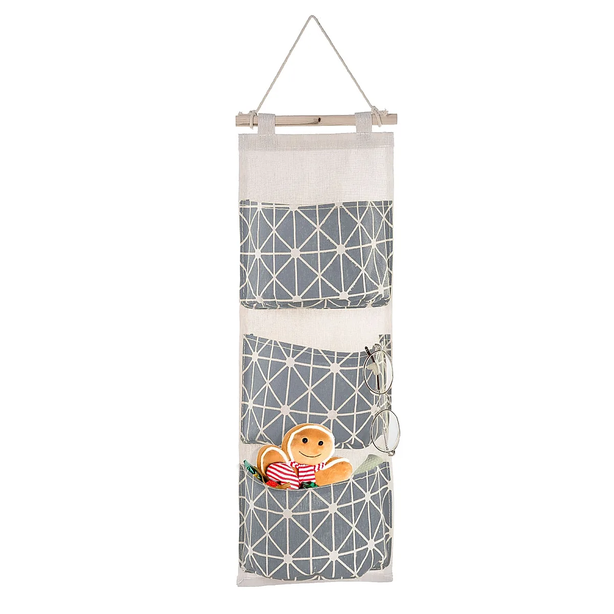 1Pc Wall Mounted Storage Bag Door Closet Hanging Storage Bag Organizer Waterproof 3 Pockets Pouch - Image 8