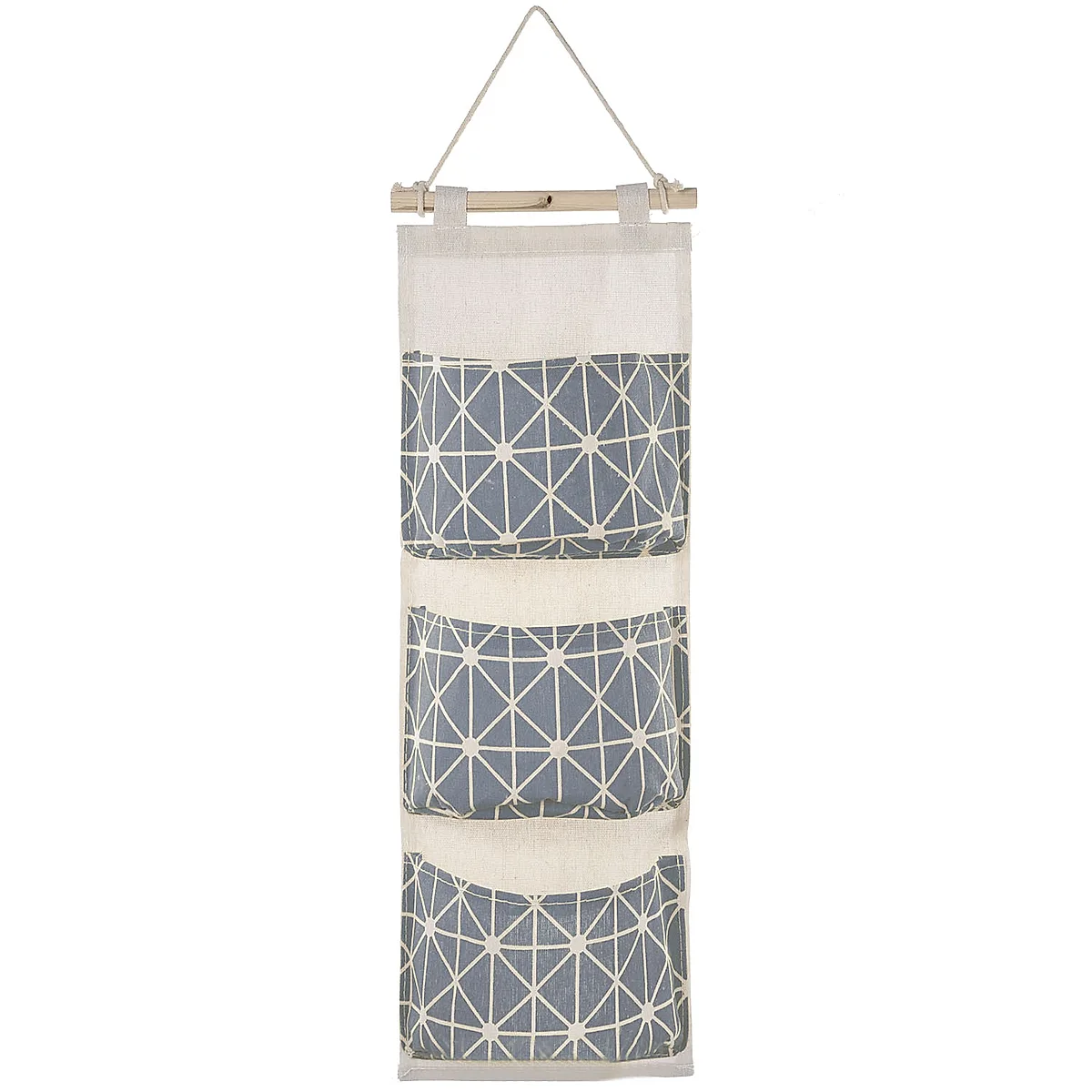 1Pc Wall Mounted Storage Bag Door Closet Hanging Storage Bag Organizer Waterproof 3 Pockets Pouch - Image 11