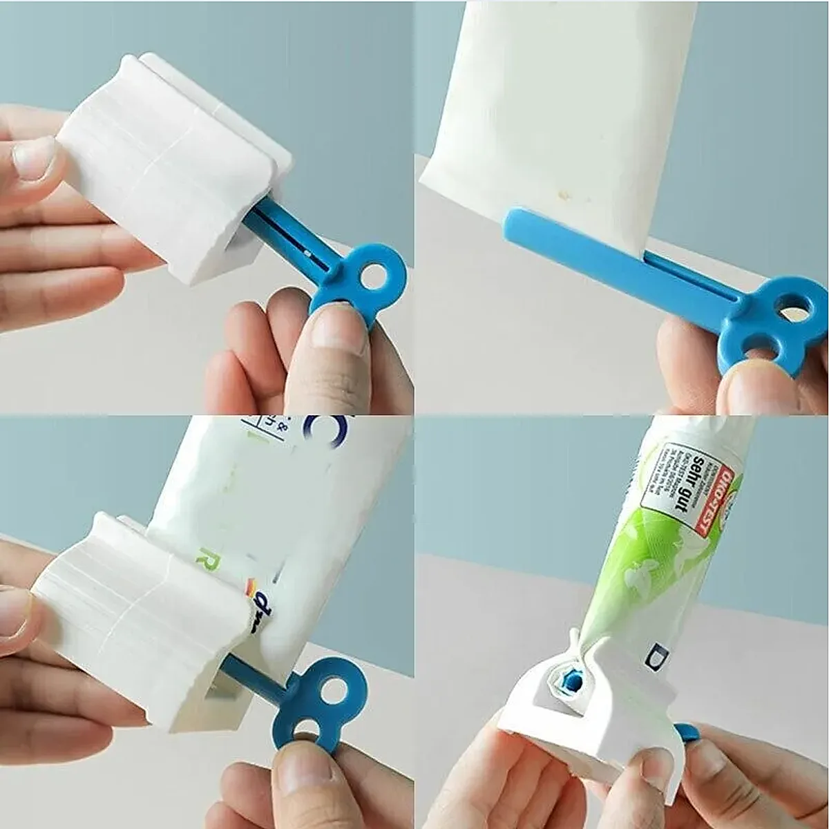 3x Toothpaste Squeezer Bathroom Tube Easy Stand Dispenser Rolling Holder Seat - Image 4