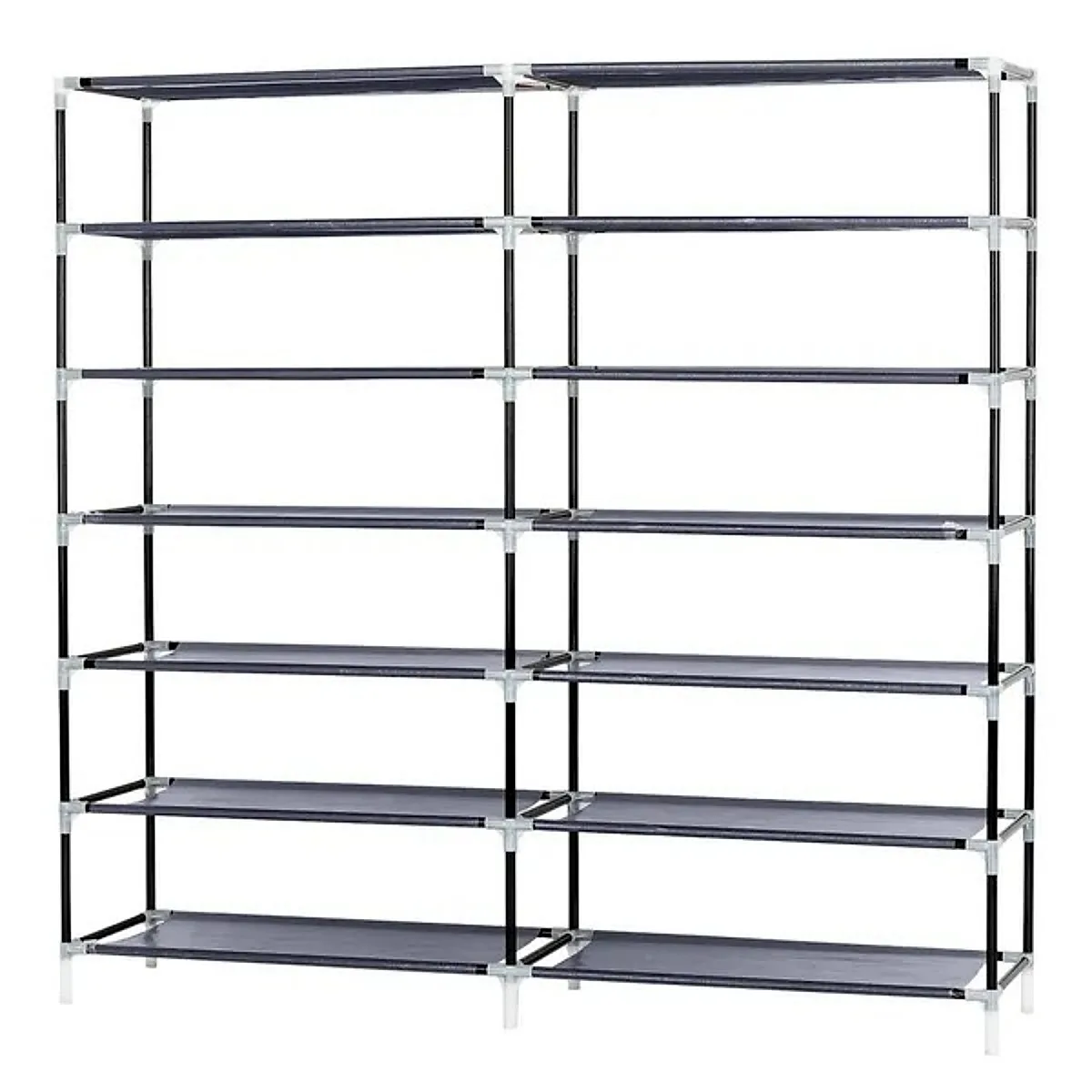 7 Tiers Portable Shoe Rack Closet Fabric Cover Shoe Storage Organizer Cabinet - Image 3