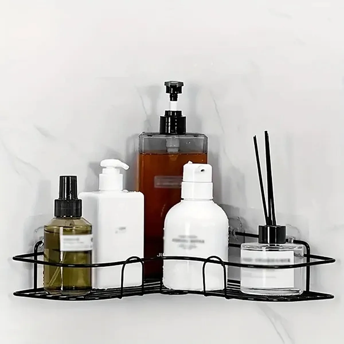 1pc Wall Mounted Bathroom Shelf, Shower Caddy Rack, No Punching Triangle Storage Rack For Bathroom Kitchen, Bathroom Accessories - Image 5