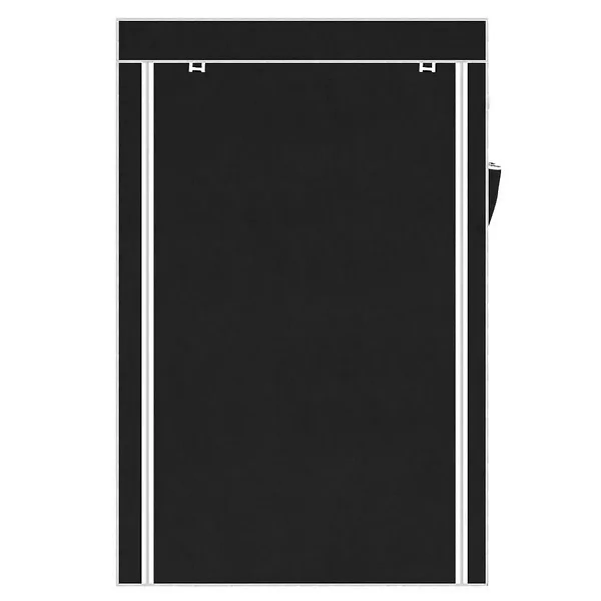 Portable Closet Storage Organizer Wardrobe Clothes Rack With Shelves Black - Image 5