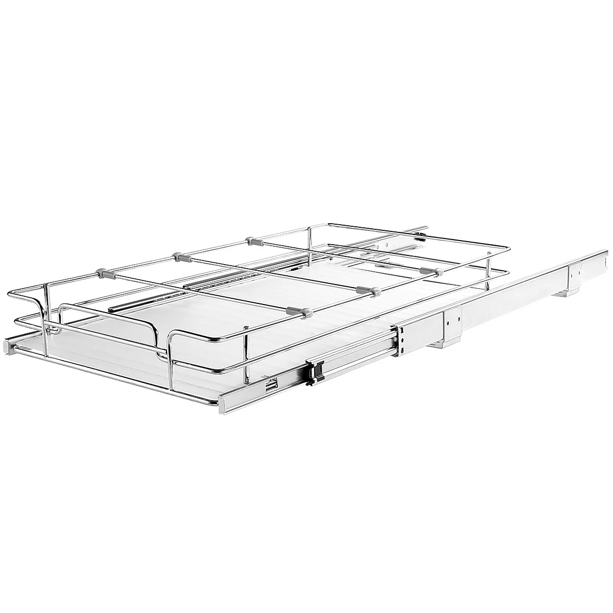 Pull Out Cabinet Organizer, Heavy Duty Slide Out Pantry Shelves, Chrome-Plated Steel Roll Out Drawers, Sliding Drawer Storage For Home, Inside Kitchen Cabinet, Bathroom, Under Sink - Image 2