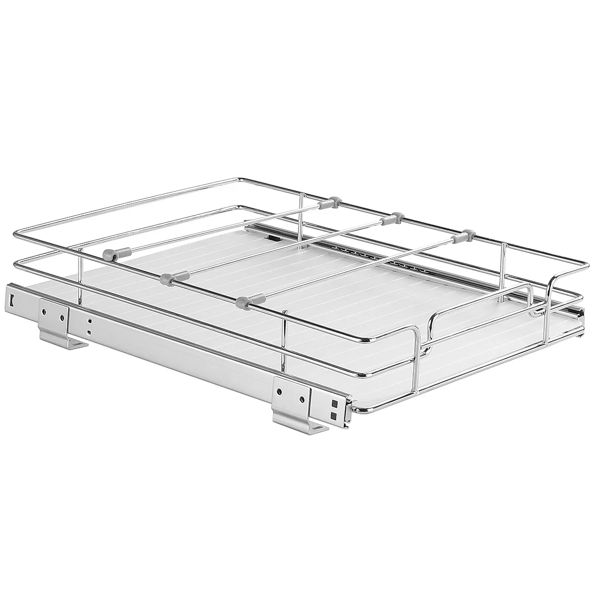Pull Out Cabinet Organizer, Heavy Duty Slide Out Pantry Shelves, Chrome-Plated Steel Roll Out Drawers, Sliding Drawer Storage For Home, Inside Kitchen Cabinet, Bathroom, Under Sink - Image 7