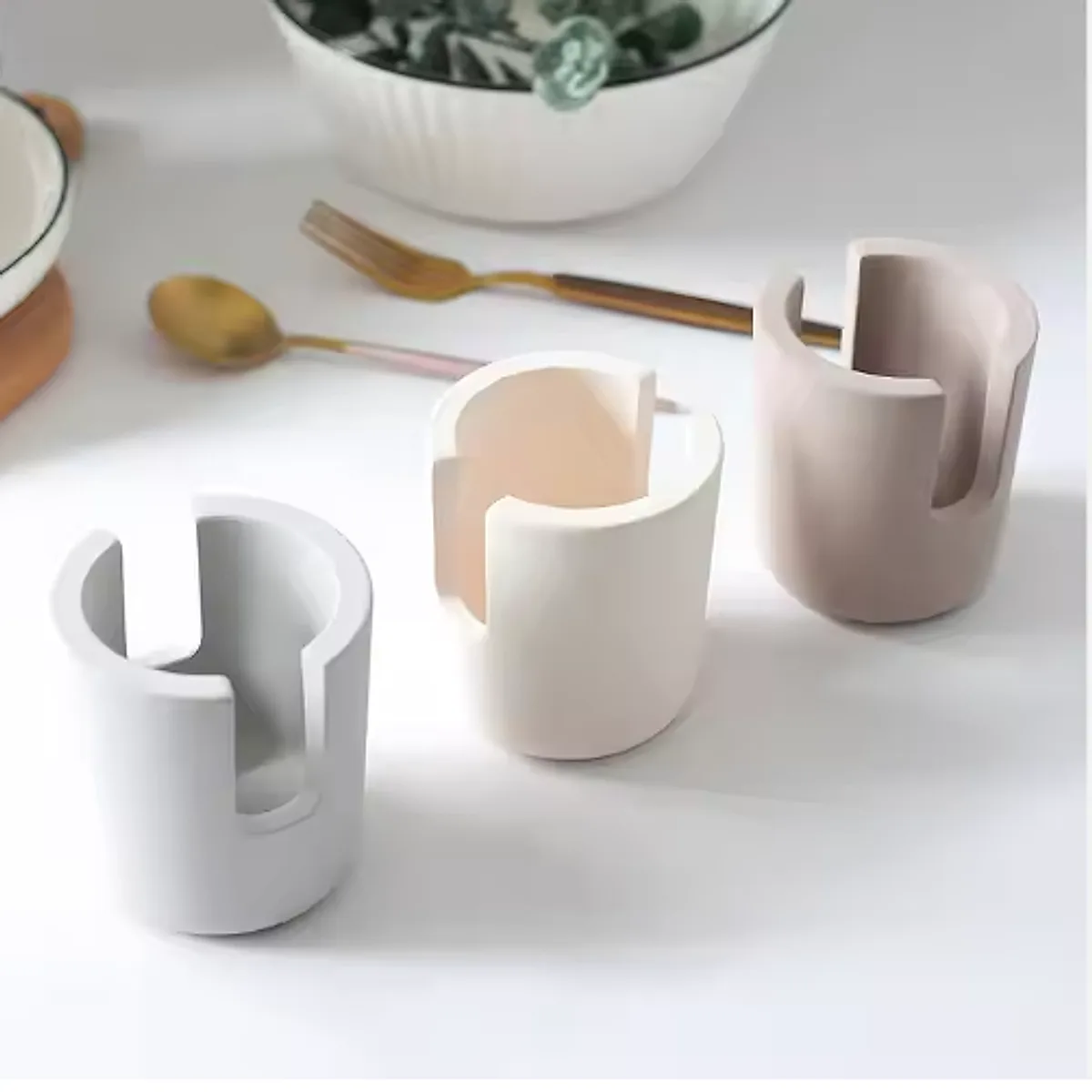 Diatom Mud Sponge Rack Kitchen & Bathroom Sink Caddy For Sponges Scrubbers - Image 5