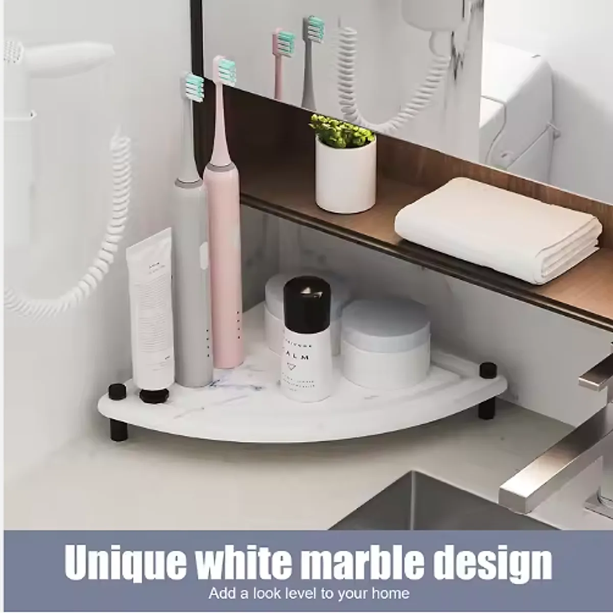 Diatomaceous Earth Sink Tray Stone Home Sink Caddy Kitchen Bathroom Instant Dry Sink Organizer - Image 3