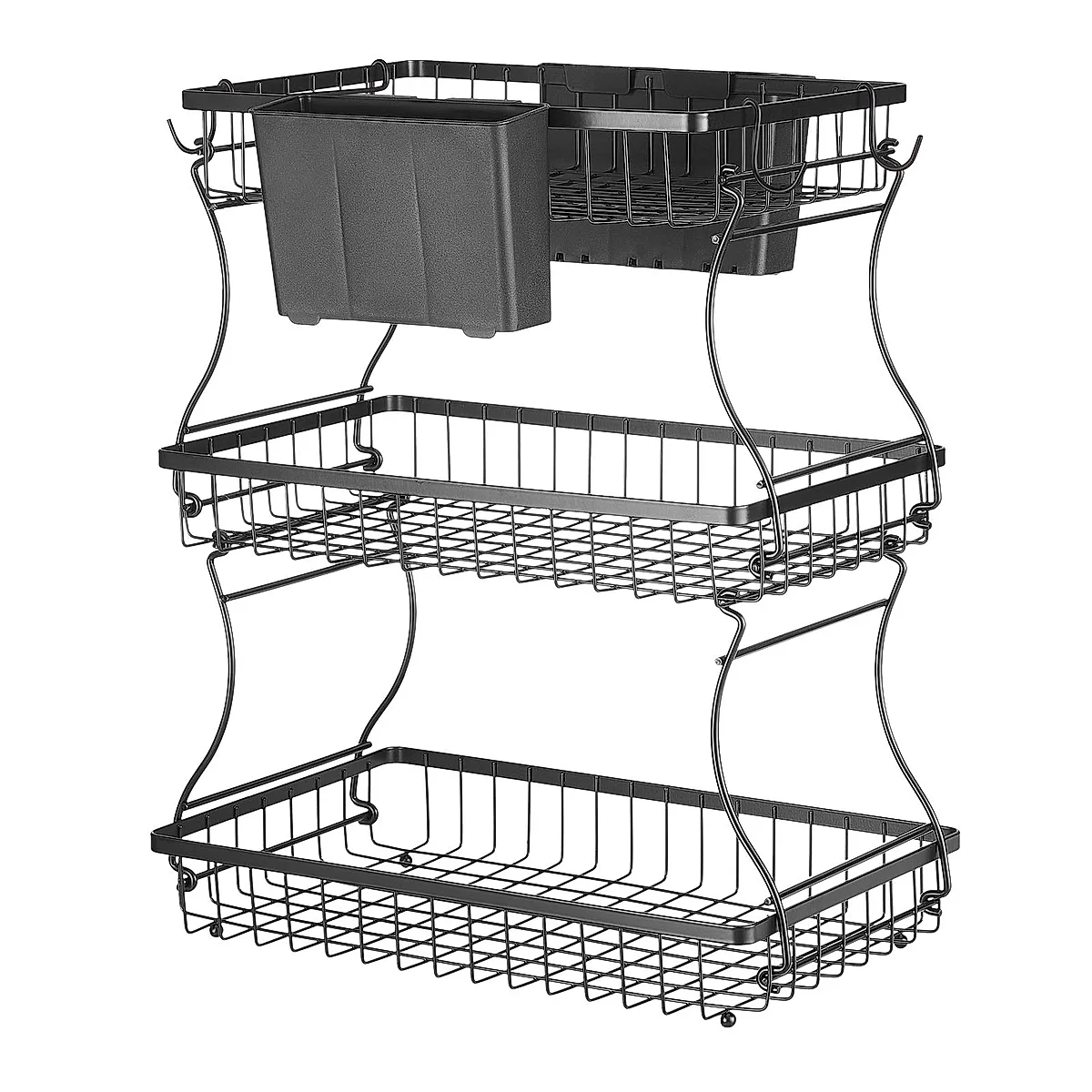 3 Tier Fruit Basket Bowl Kitchen Countertop Storage Stand Holder Banana Hanger - Image 8