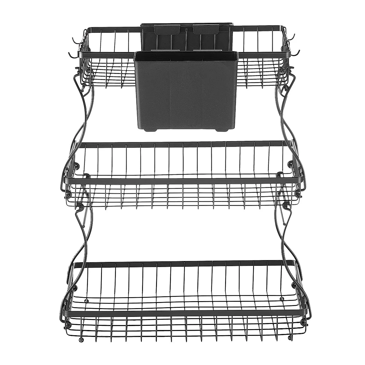 3 Tier Fruit Basket Bowl Kitchen Countertop Storage Stand Holder Banana Hanger - Image 9
