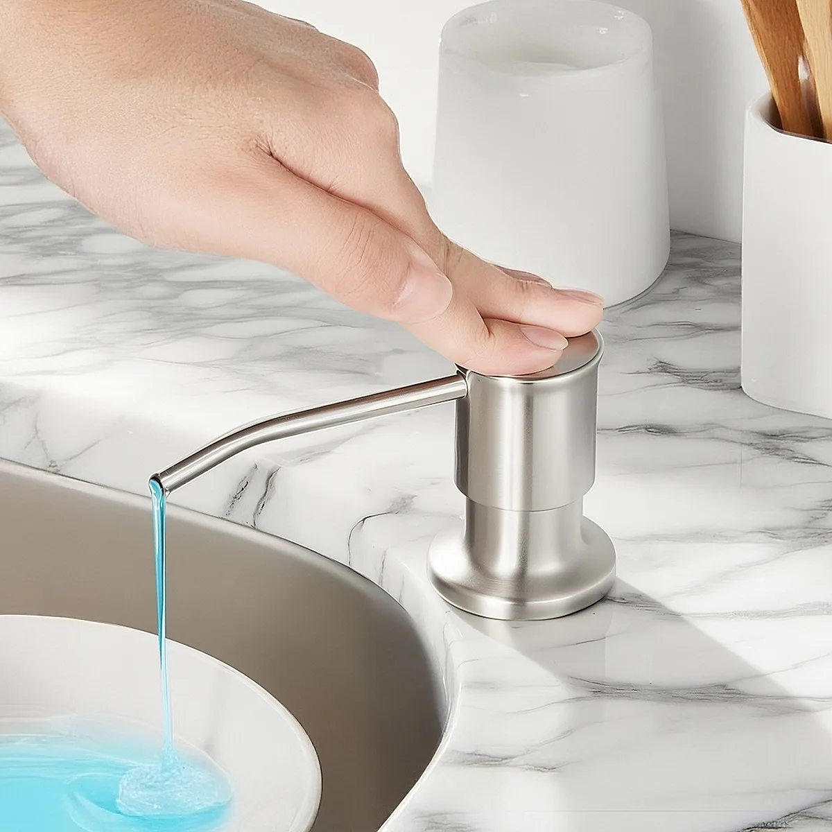 Built In Soap Dispenser For Kitchen Sink Stainless Steel CountertopPump - Image 2