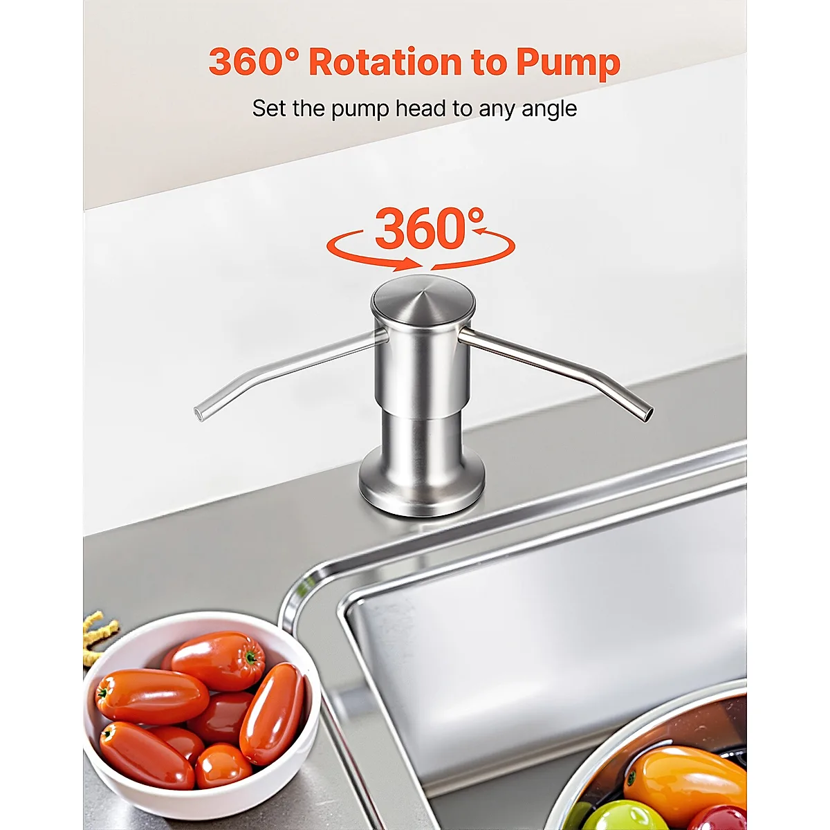 Built In Soap Dispenser For Kitchen Sink Stainless Steel CountertopPump - Image 3