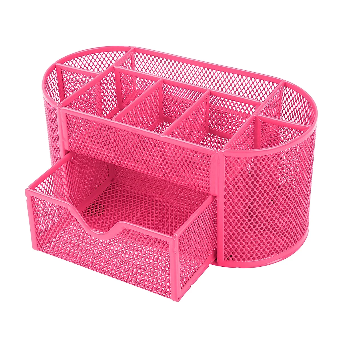 1Pc Metal Mesh Pencil Holders Desk Organizer With 9 Compartment Pen Holder Storage - Image 4
