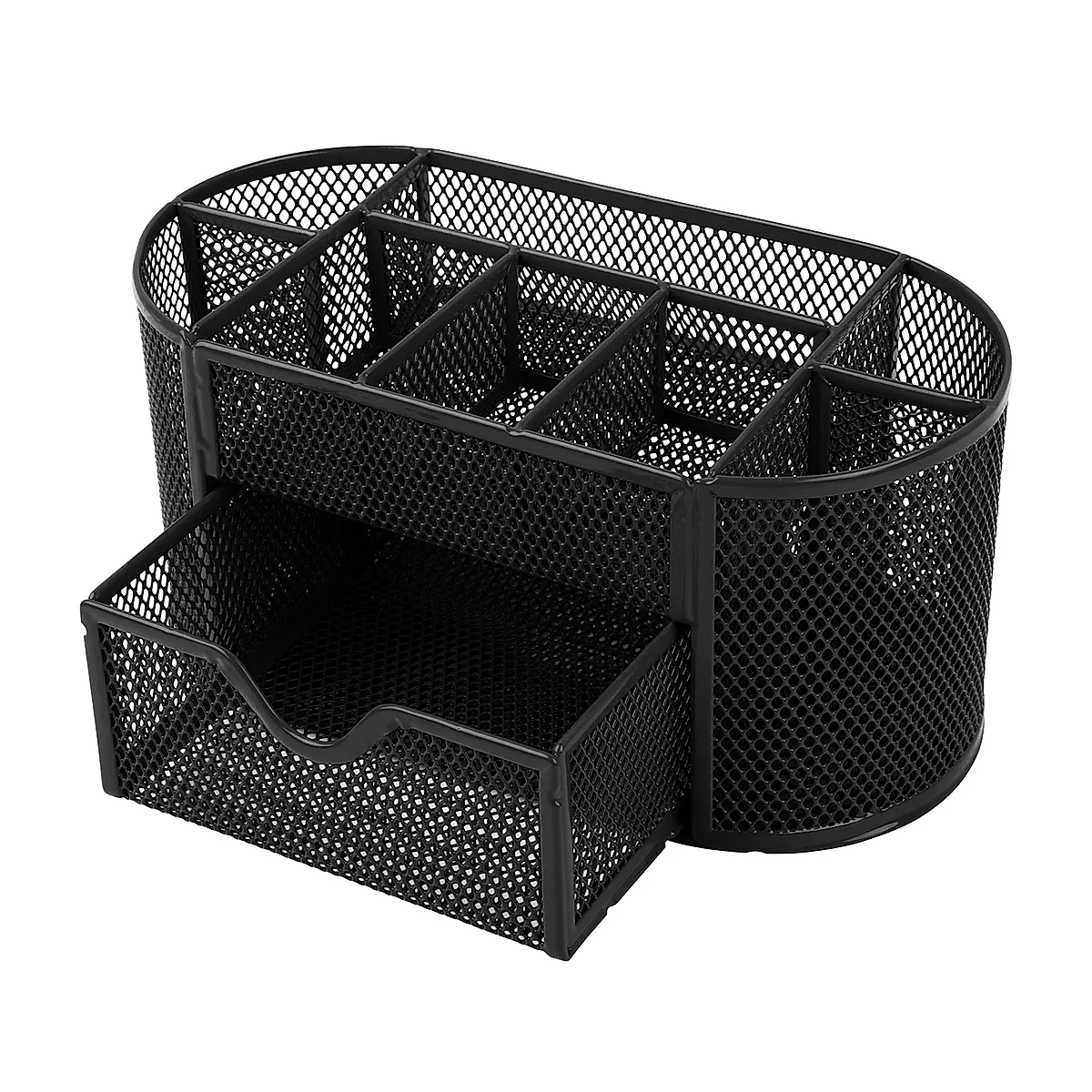 1Pc Metal Mesh Pencil Holders Desk Organizer With 9 Compartment Pen Holder Storage - Image 8