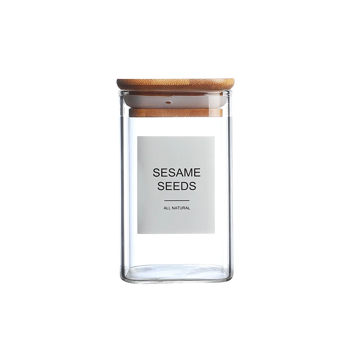 12Pcs Square Spice Jars With 72 Stickers, Kitchen Pepper Jars For Salt Seasoning