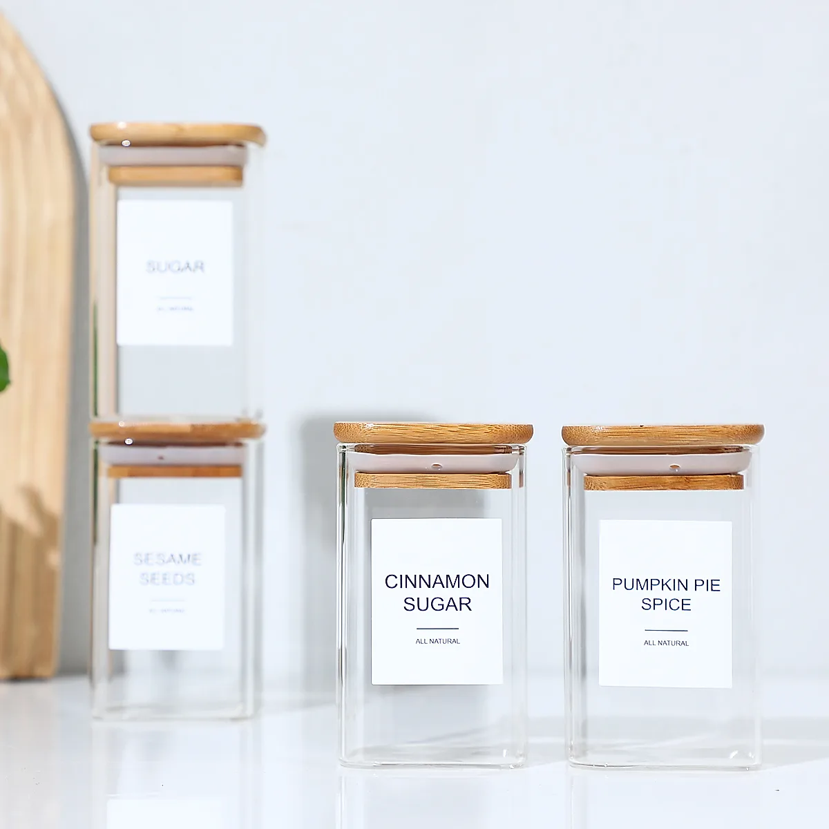 12Pcs Square Spice Jars With 72 Stickers, Kitchen Pepper Jars For Salt Seasoning - Image 7