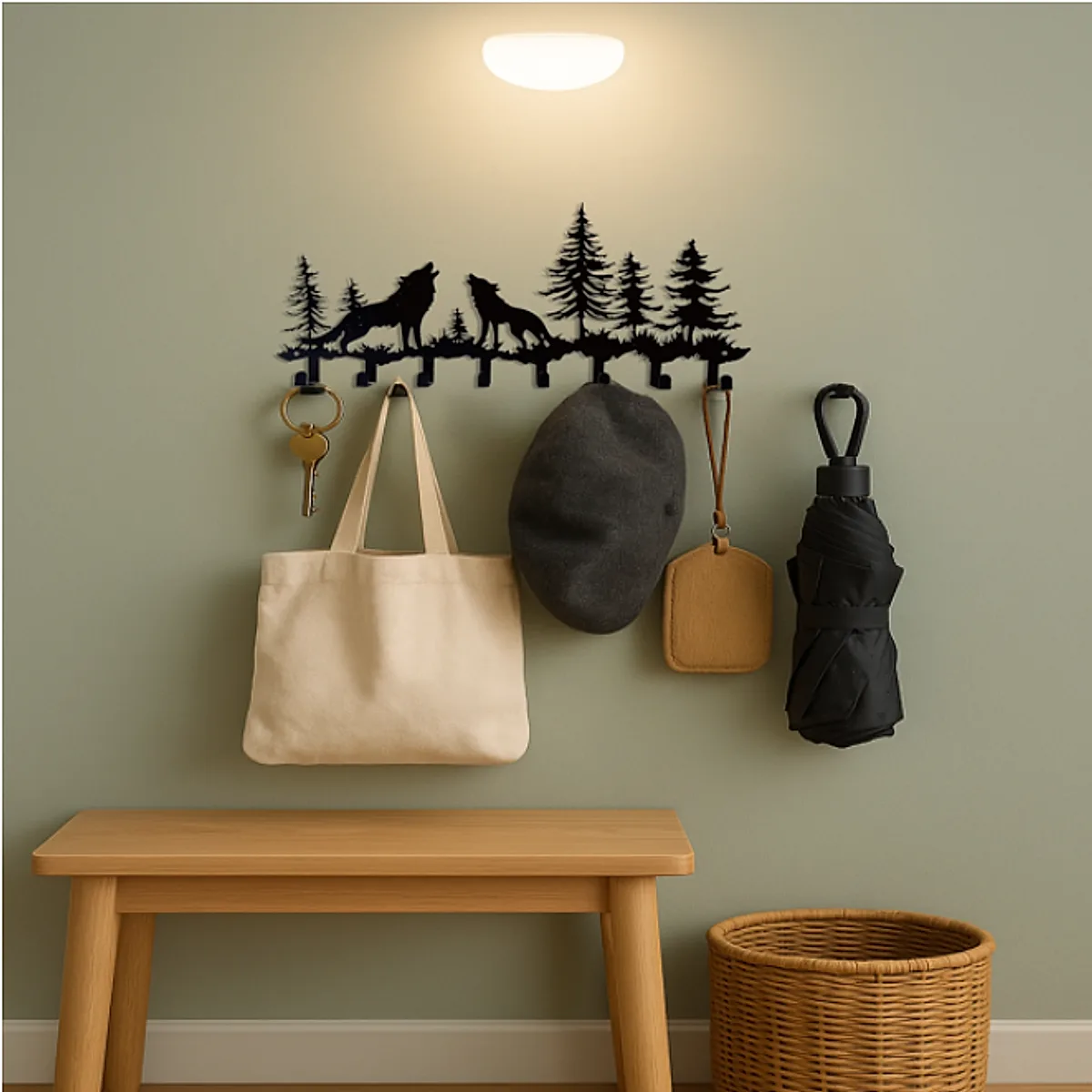 Wolf Key Holder Wall Mount - Image 3