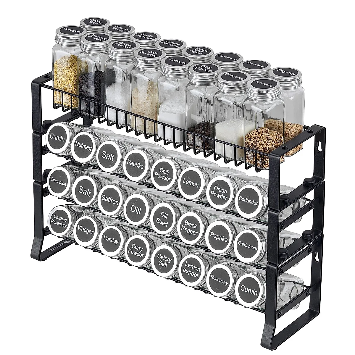 Spice Rack Organizer For Cabinet Kitchen Countertop Seasoning Organizer 18x11 In - Image 6