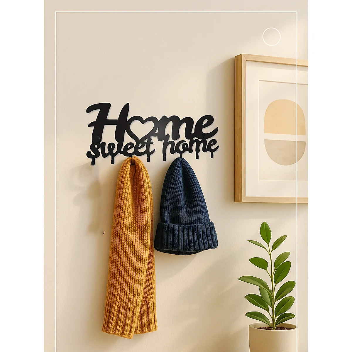 Sleek Adhesive Key Holder - Metal Key Holder Wall Mount W Contemporary Design - Image 2