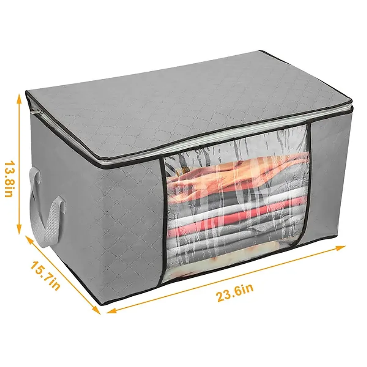2Pcs Clothes Storage Bag 90L Large Capacity Foldable Closet