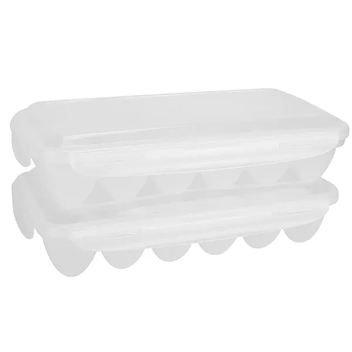 2Pcs Plastic Egg Holder Stackable Egg Storage Box Egg Rack For Refrigerator 18 Cavity Per Container Dishwasher Safe - Image 6