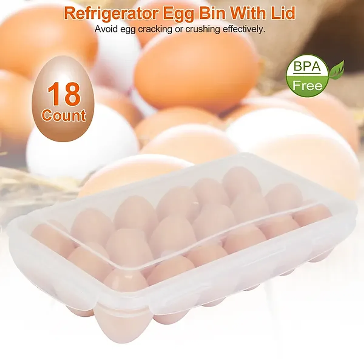 2Pcs Egg Holder Stackable Plastic Egg Storage Box Egg Rack - Image 5