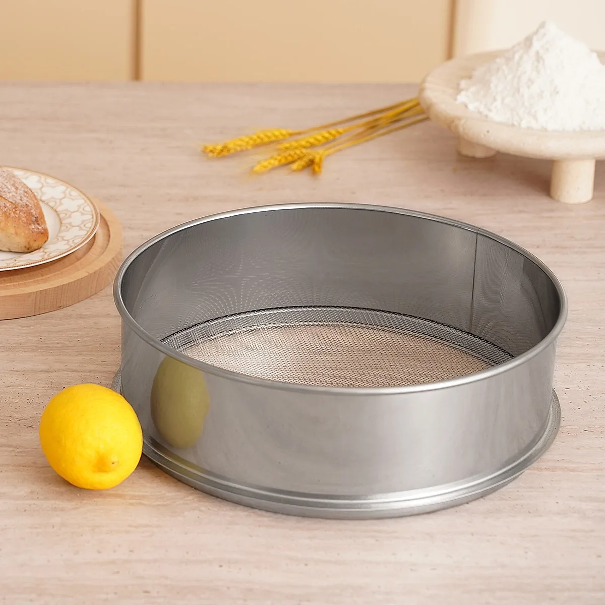 Flour Sieve Fine Mesh Stainless Steel 10 Mesh Flour Sifter For Baking Cake - Image 6