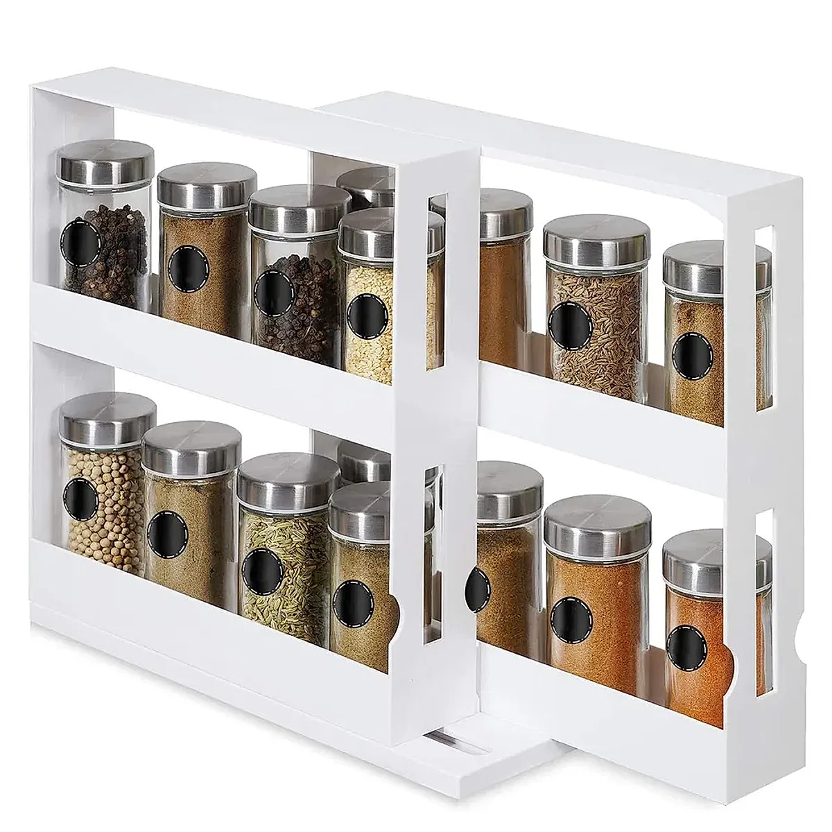 Swivel Cabinet Organizer Revolving Kitchen Rack Spice Organizer For Cabinet Condiment Holder Shelf - Image 6