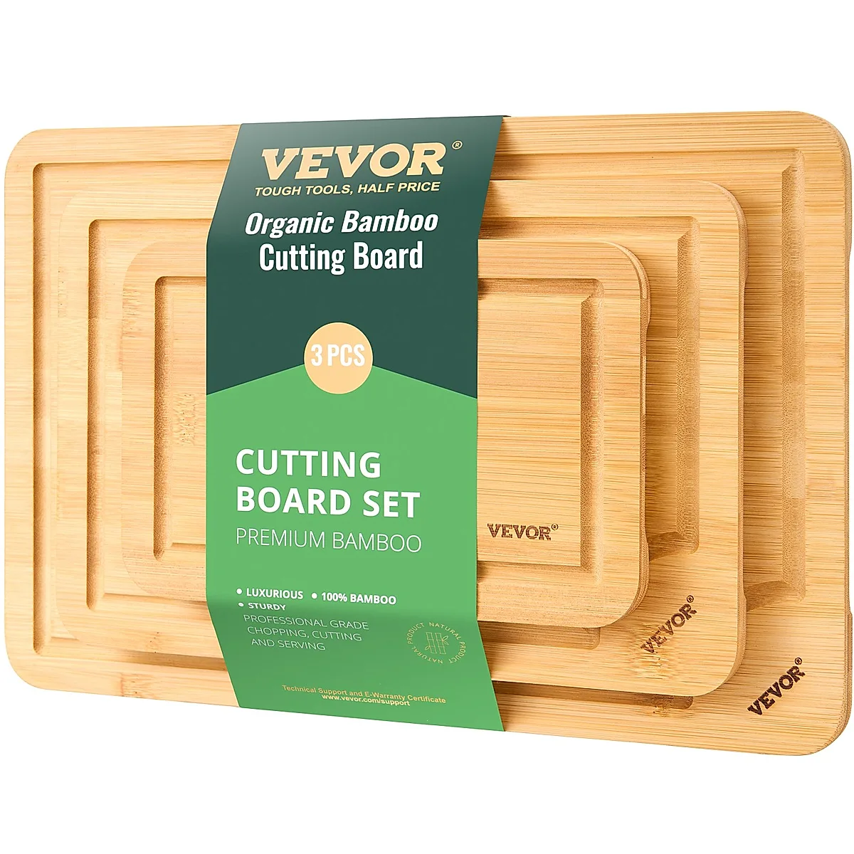 Bamboo Cutting Board Premium Versatile Cut Board With Built-in Handle - Image 4
