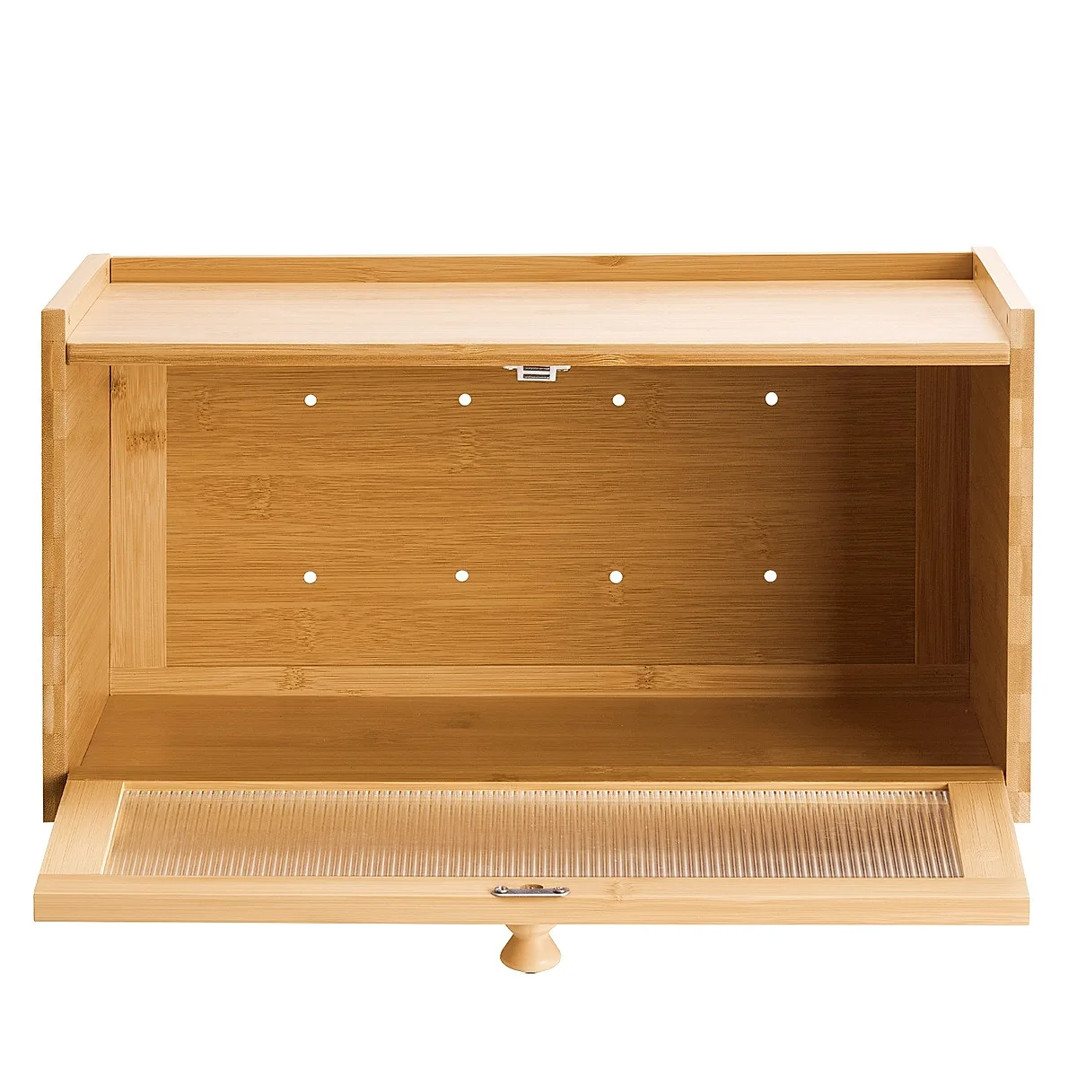 Bread Box For Kitchen Counter Large Capacity Bamboo Storage Container Natural