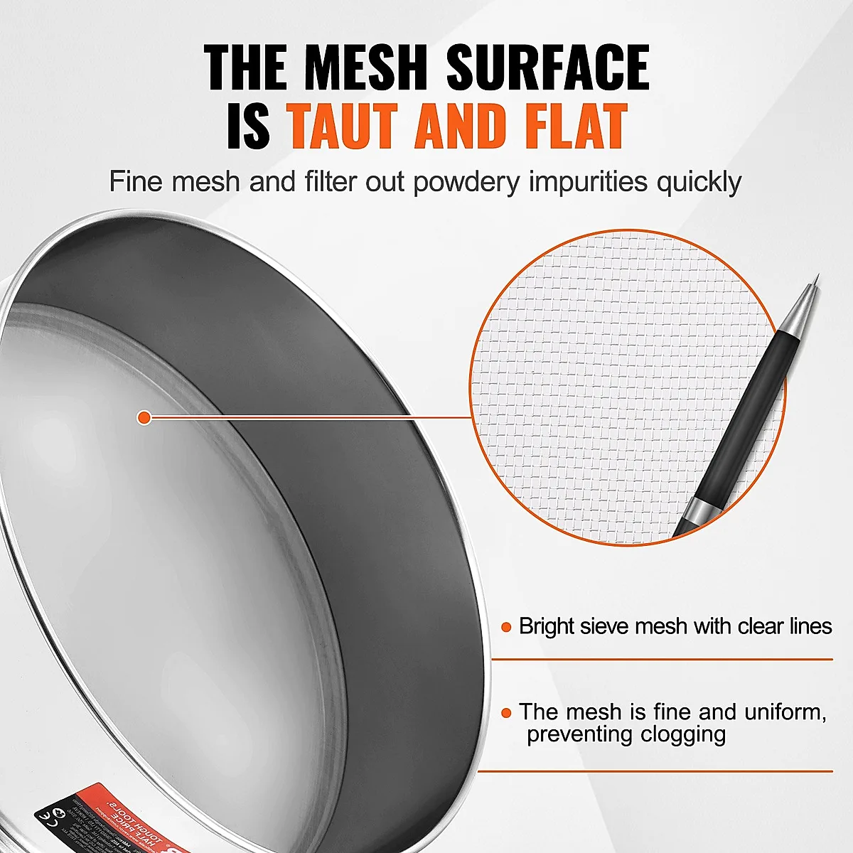 Flour Sieve Fine Mesh Stainless Steel 40 Mesh Flour Sifter For Baking Cake - Image 3