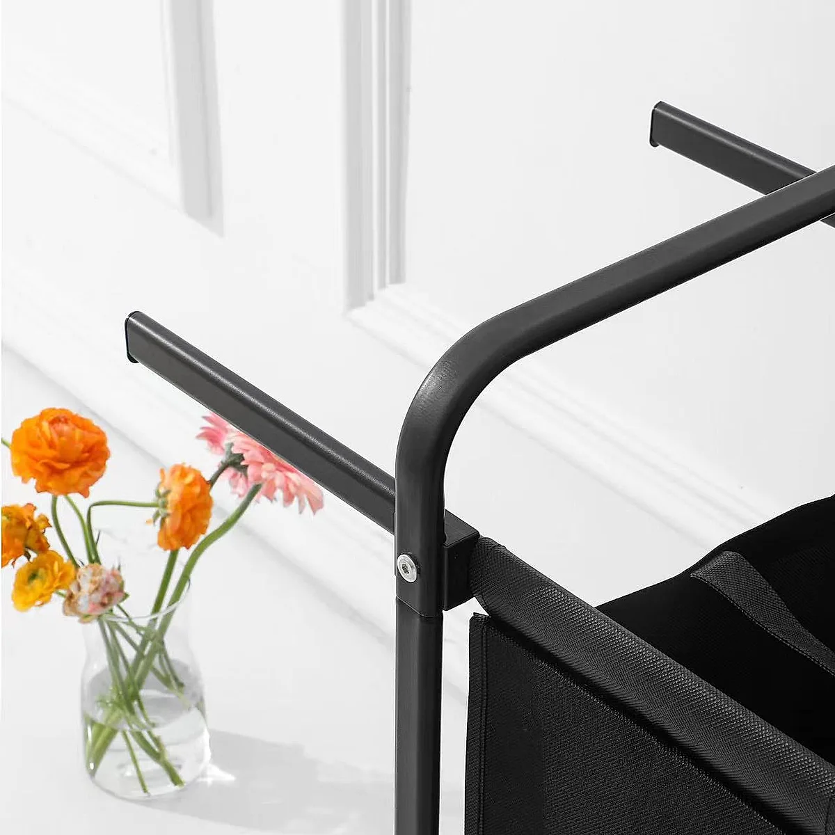 2-Tier Laundry Hamper 110L Large Oxford Clothes Basket Sorter With, Lid And Sorting Cards For Clothes & Toys Storage,Black