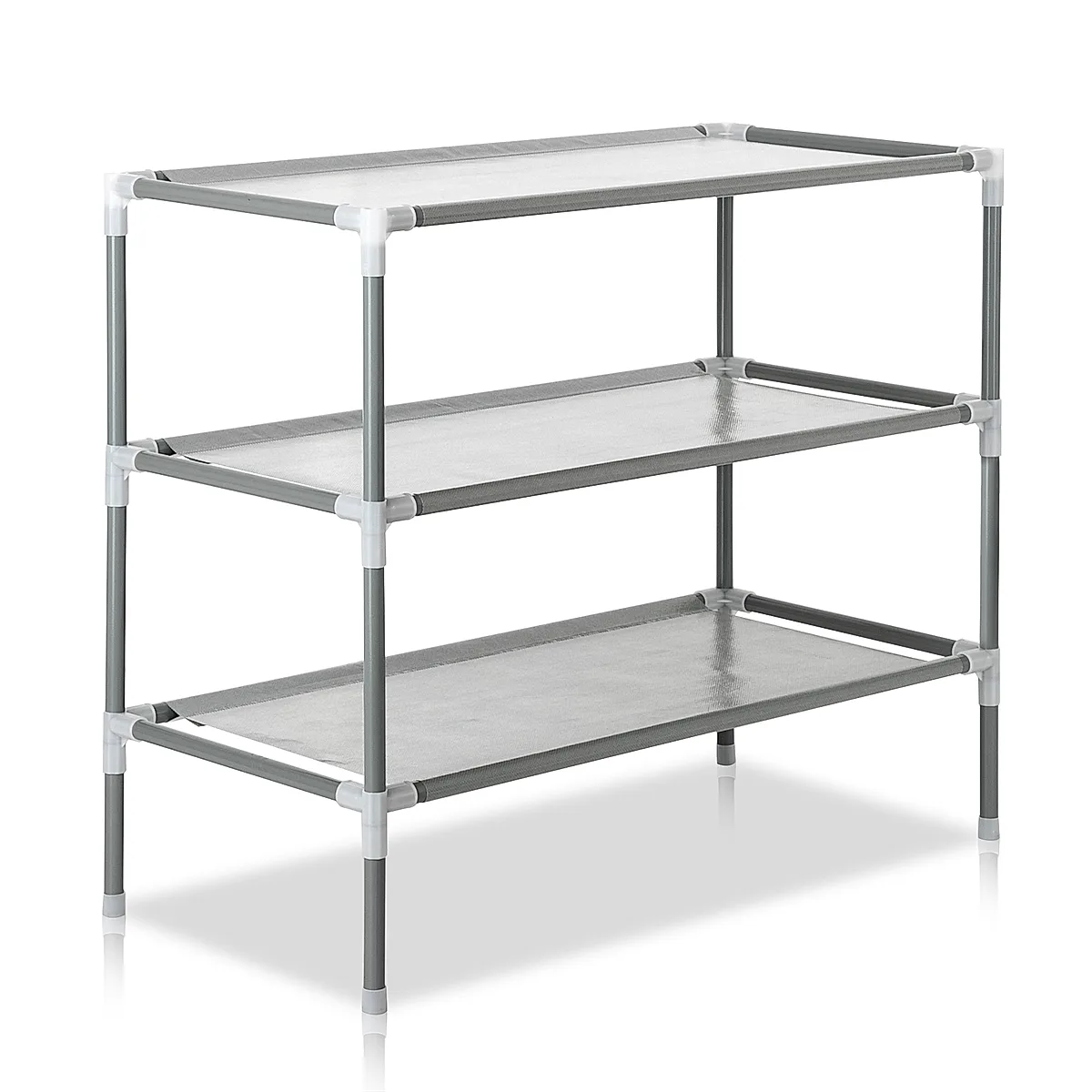 3 Tier Non Woven Fabric & Steel Shoe Rack,Stackable Shoe Rack Storage Shelves,Vertical Shoe Tower Stand,Space Saver Shoe Storage Shelf,with Metal Frame,for Bedroom Living Room Closet Hallway - Image 5