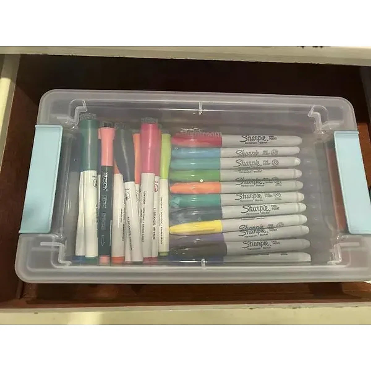 1.9qt Clear Storage Bin With Latches - Image 5