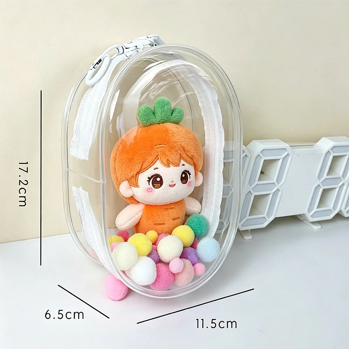 Doll Backpack,Mini Storage Case,PVC Dustproof Small Doll Bag For Mini Dolls Figures,labubu Doll Bag - Image 4