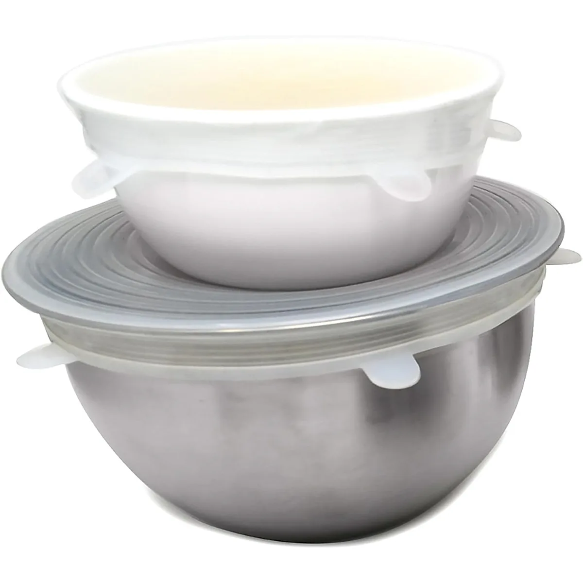 Kitchen Microwave Food Cover With 6 Silicone Lids, Extension Lid, Bowl Lid, Elastic Silicone Lid, Universal Adaptability Lid