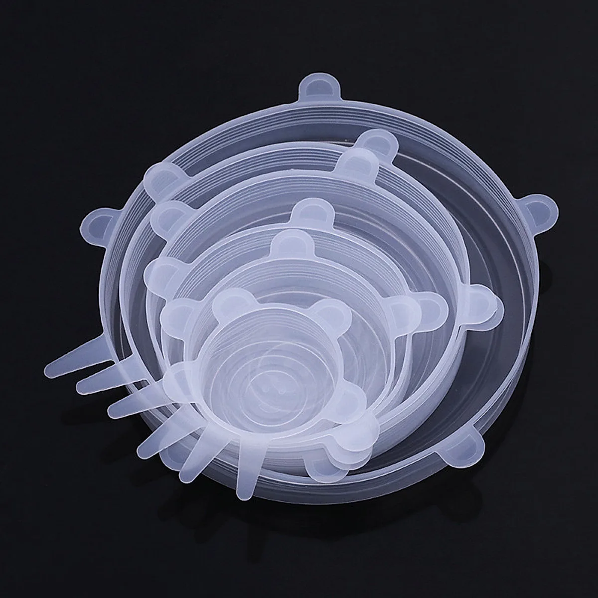 Kitchen Microwave Food Cover With 6 Silicone Lids, Extension Lid, Bowl Lid, Elastic Silicone Lid, Universal Adaptability Lid - Image 3