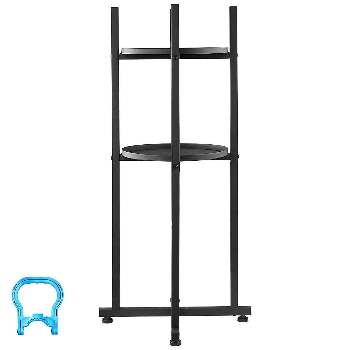 Water Dispenser Stand, 2 Tiers Water Jug Holder For 1 Bottle, Heavy Duty Jug Rack Organizer With Detachable Storage Shelf, Cross-Shaped Stable Base, For Kitchen, Office, Living Room, Black - Image 6