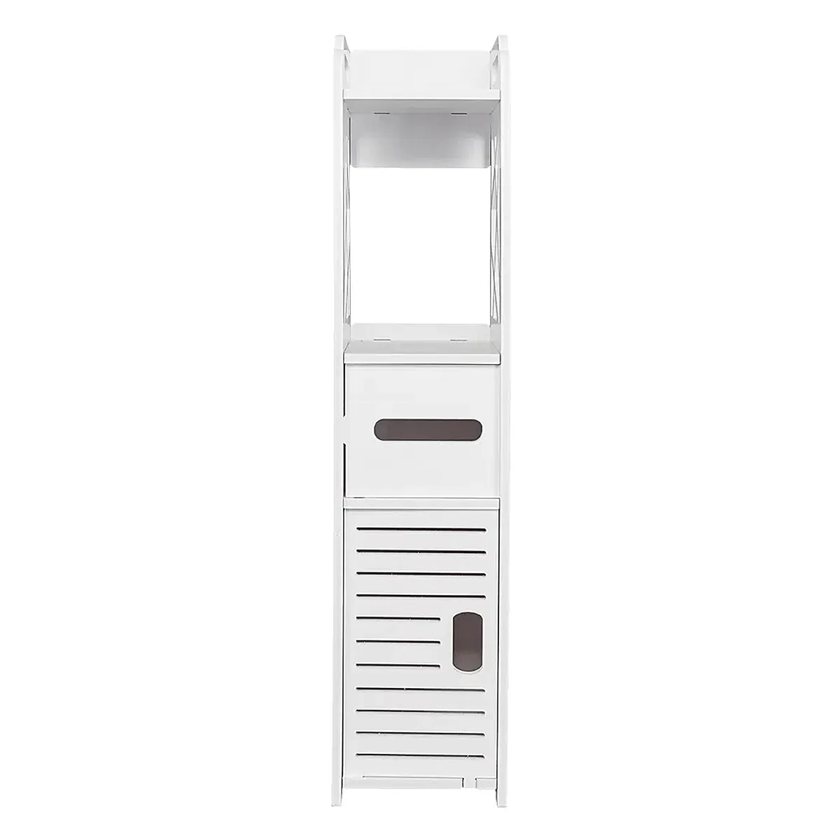 Bathroom Storage Shelf Drawer Multi Compartment Organizer Water Proof Anti Decay Anti Rot Environmental Friendly White - Image 5