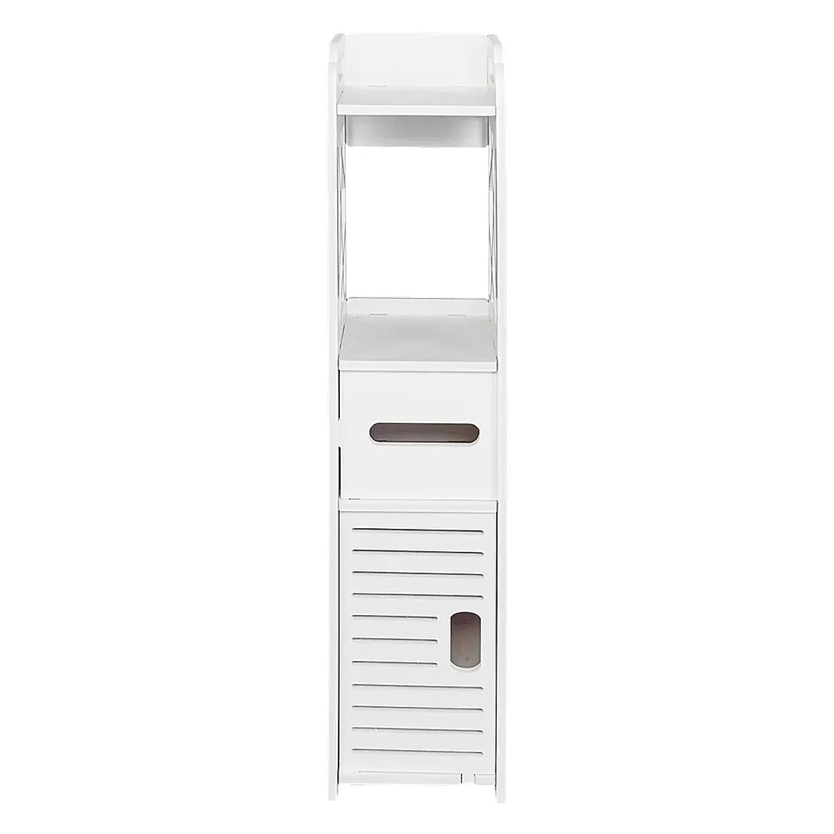 Bathroom Storage Shelf Drawer Multi Compartment Organizer Water Proof Anti Decay Anti Rot Environmental Friendly White - Image 9