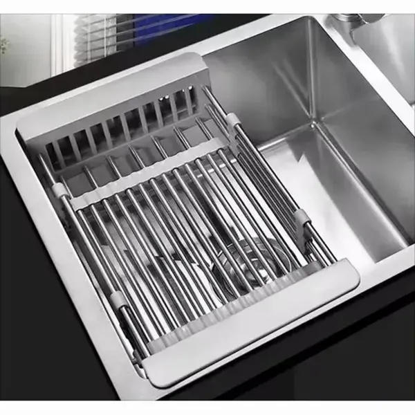 Adjustable Immersion Sink Dish Drying Rack With Stainless Steel Drain Basket - Portable And Retractable Space-Saving Fruit And Vegetable Solution(UPS/UPS logistics delivery supports self-pickup)-16